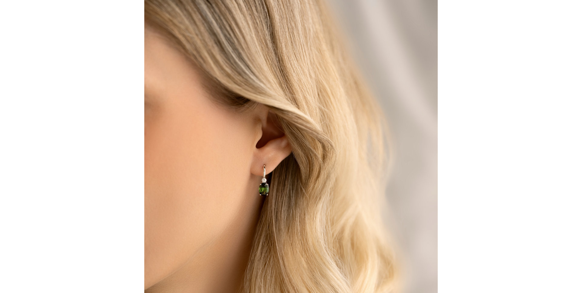 Diamond earrings with Tourmaline Juliette
