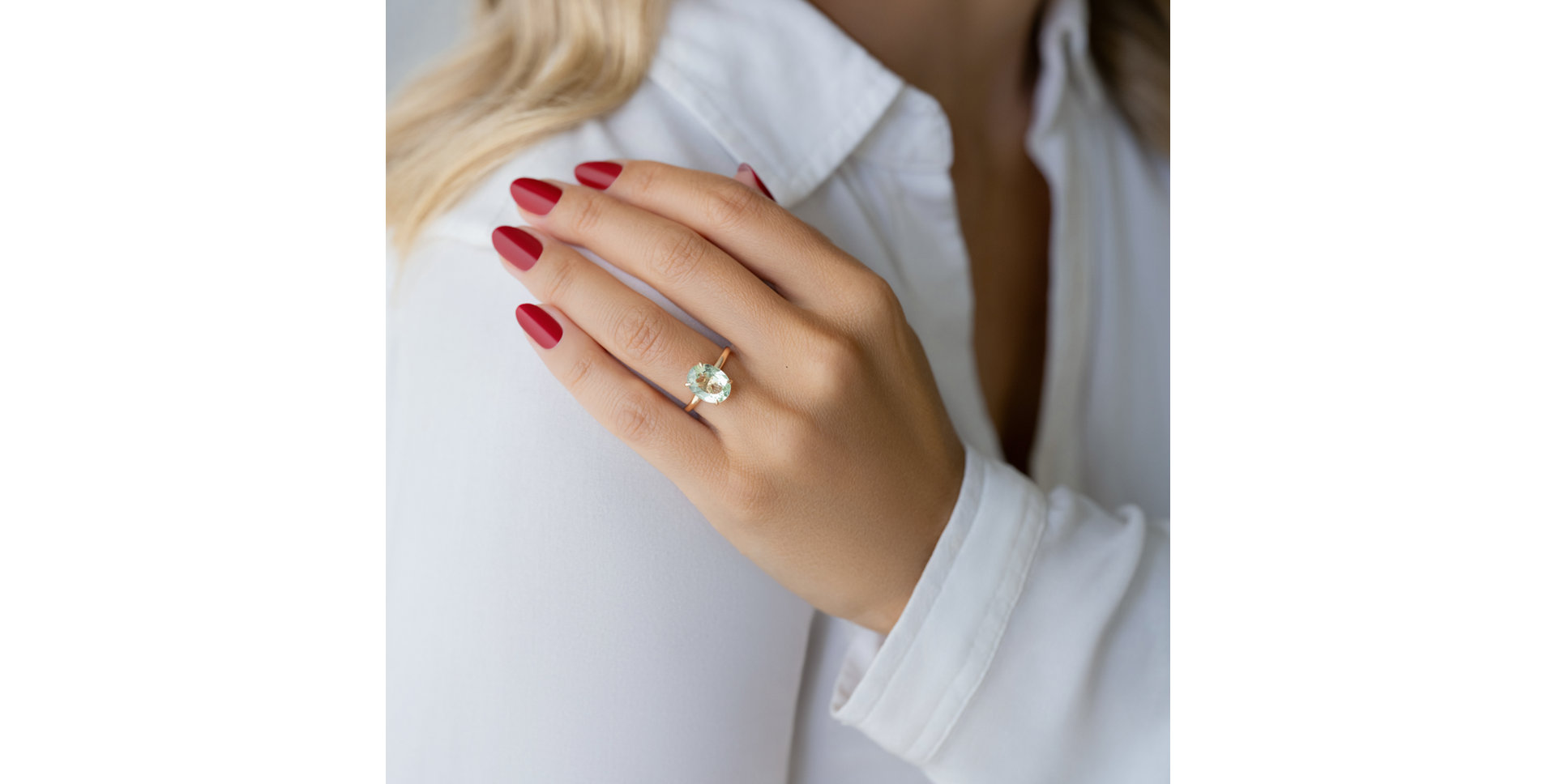 Diamond ring with Tourmaline Queen of Magic Bay