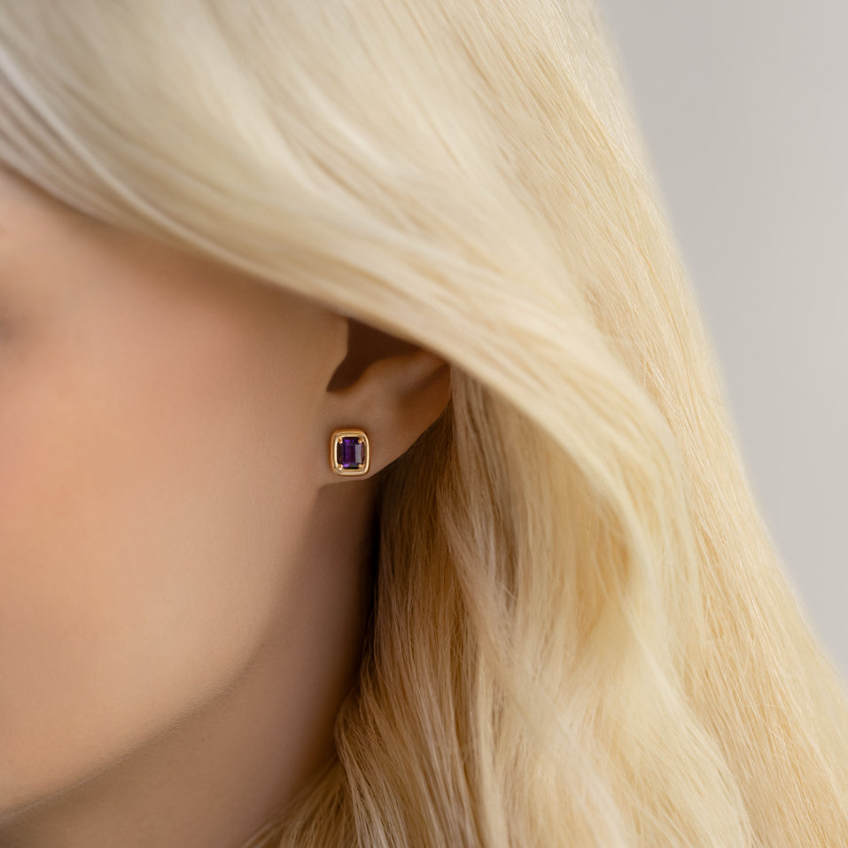 Earrings with Amethyst Nestori