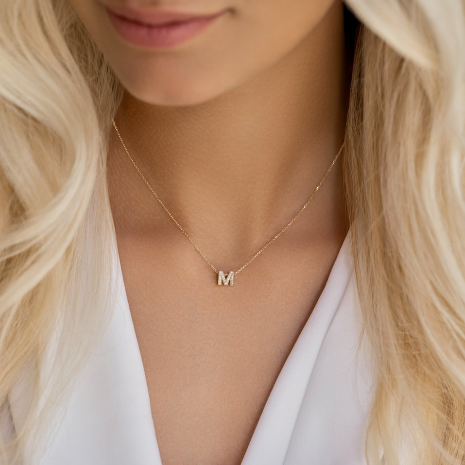 Diamond pendant Twinkling  Letter