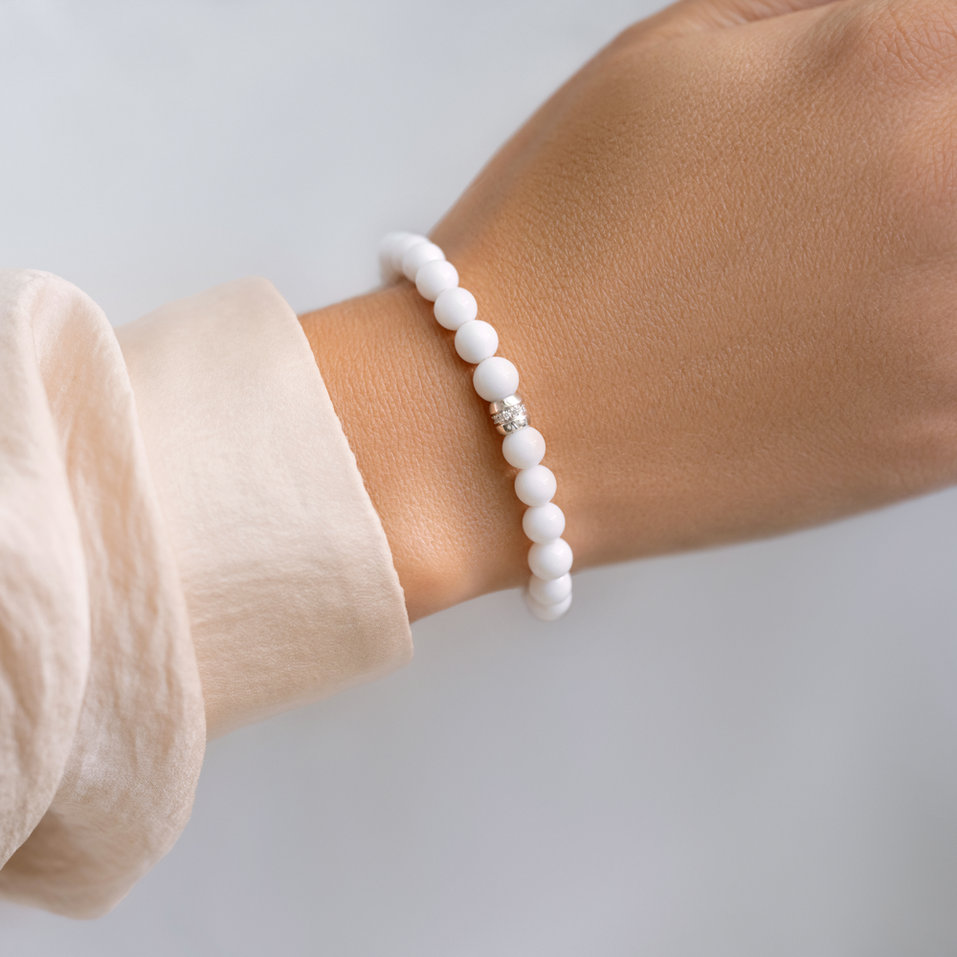 Diamond bracelet with Agates Whispers of Winter