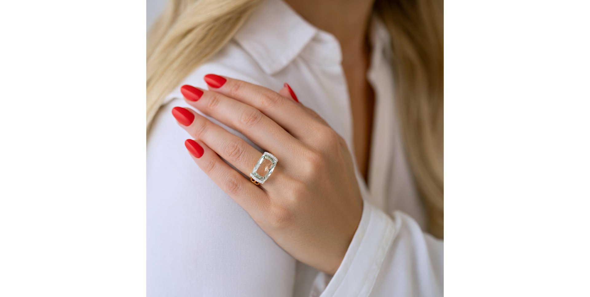 Diamond ring with Amethyst Cleantha