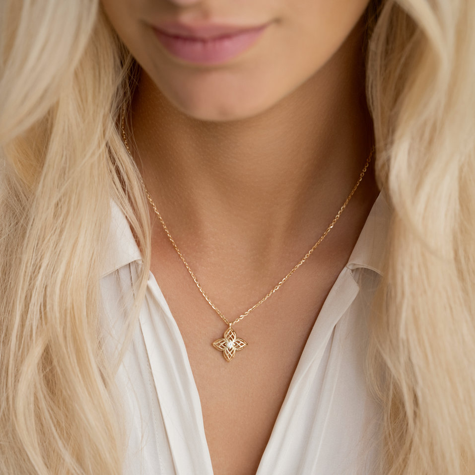Diamond necklace Galactic Blossom