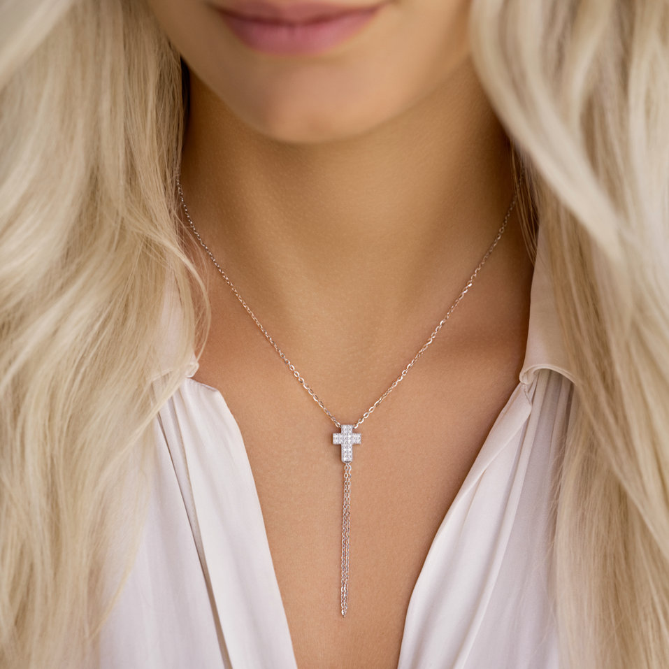 Diamond necklace Divine Cross