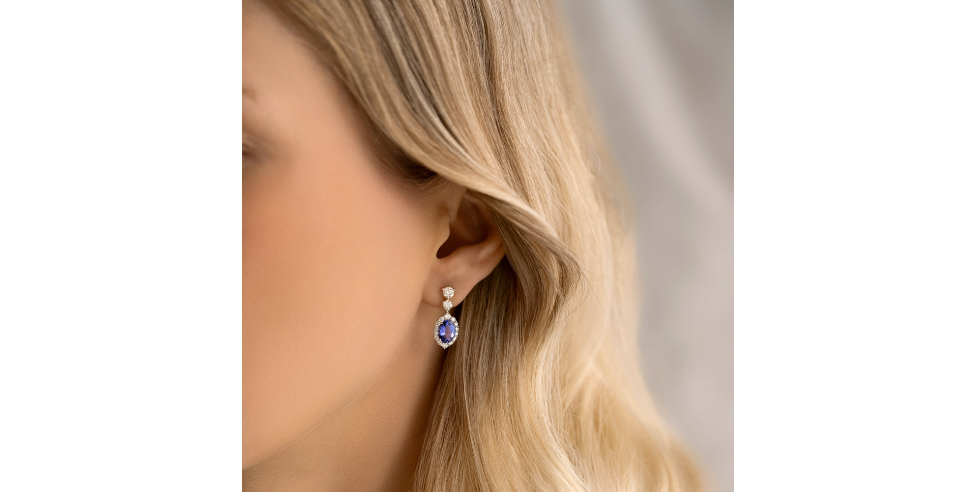 Diamond earrings with Tanzanite Tanzania Treasure