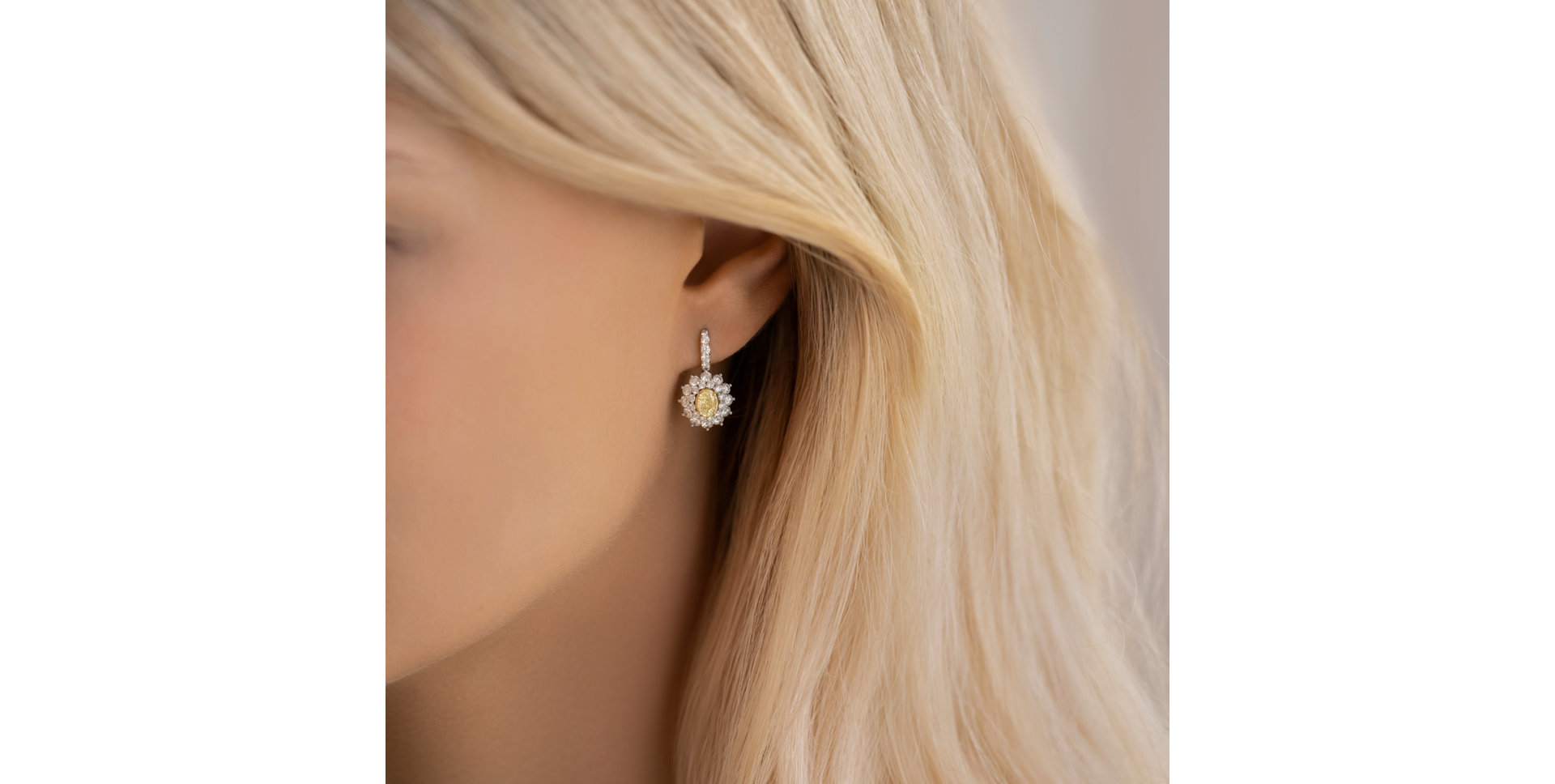 Diamond earrings Soleil Royale