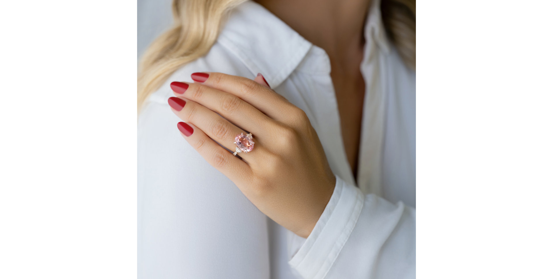 Diamond ring with Tourmaline Deloraine