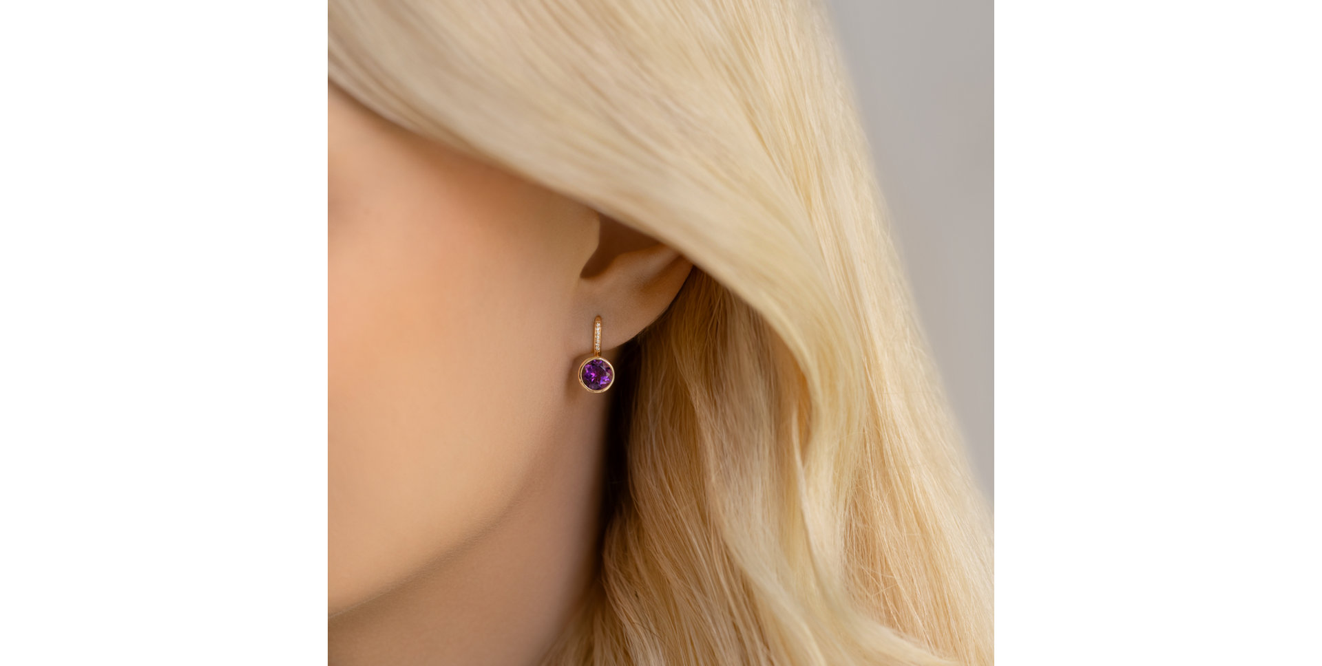 Diamond earrings with Citrine Regal Elegance