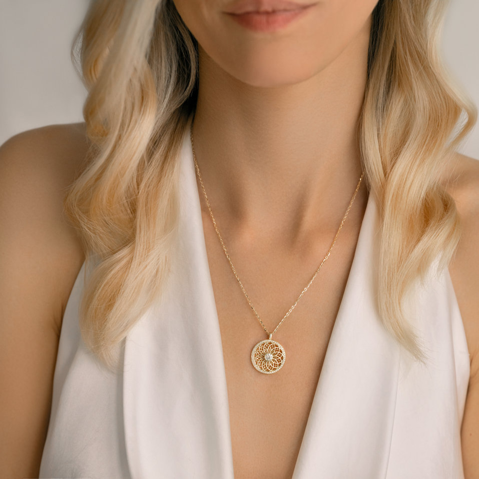Diamond necklace Heart of Star