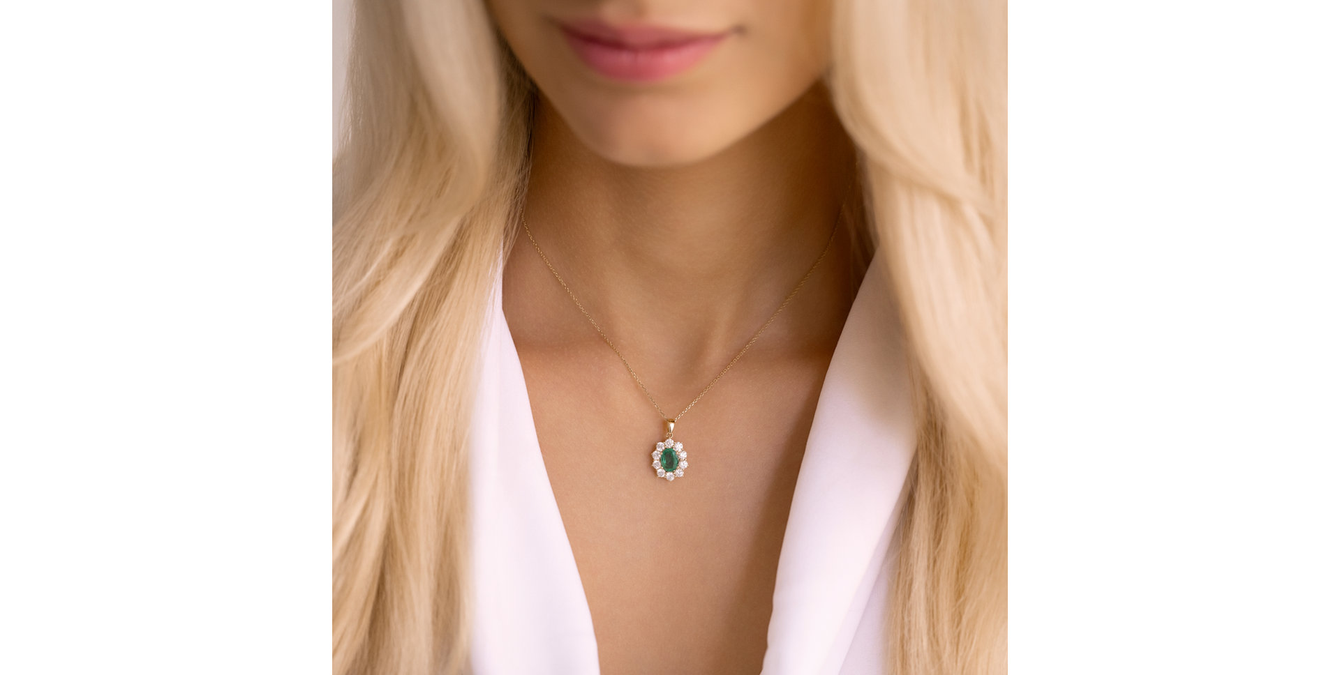 Diamond necklace with Tanzanite Goddess Elegance