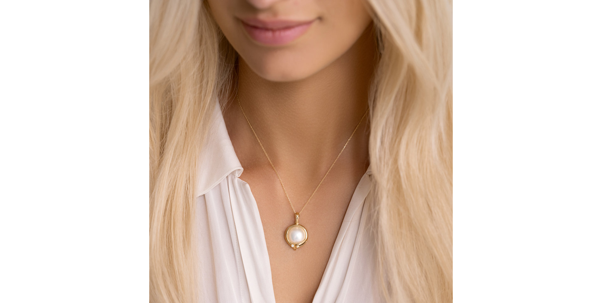 Diamond necklace with Pearl Euryale