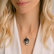 Necklace with black and white diamonds Escape of Death3