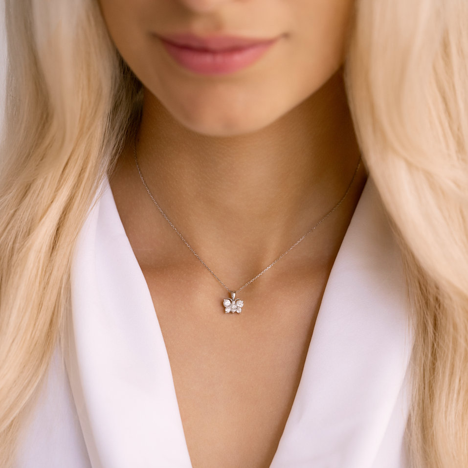 Diamond pendant Butterfly Soul