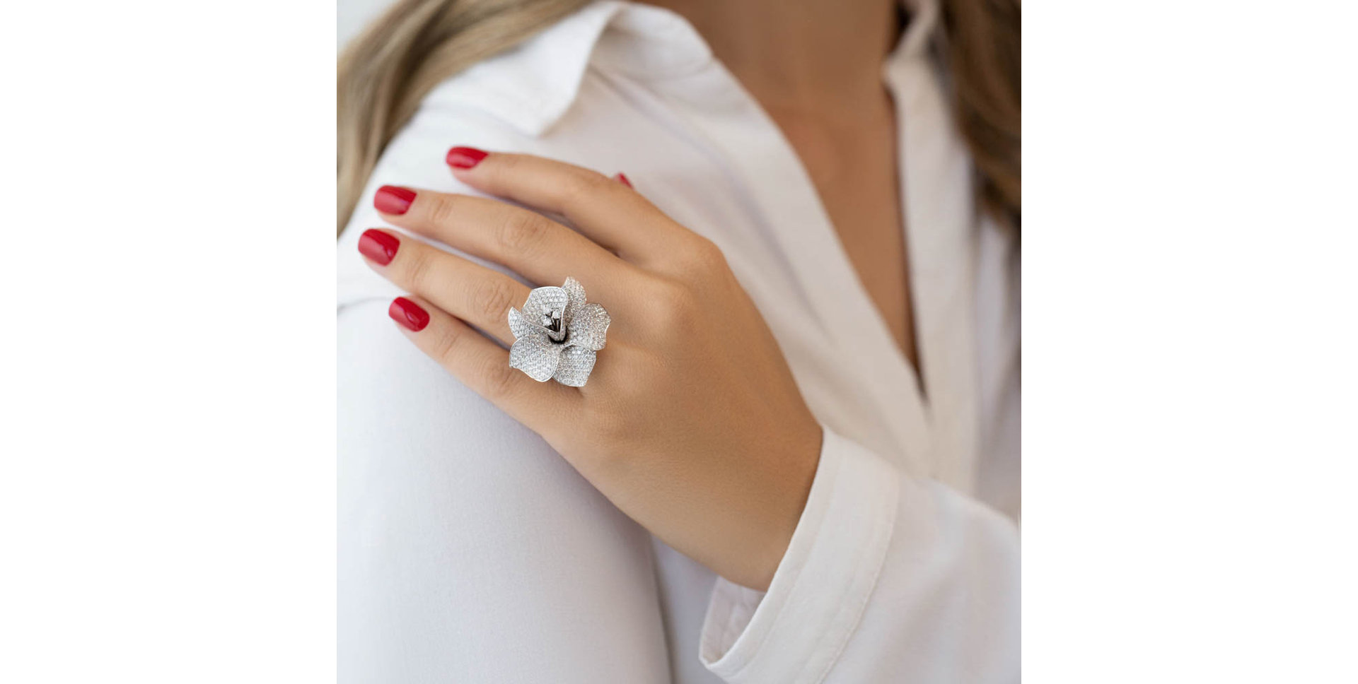 Diamond ring Fantasy Flower