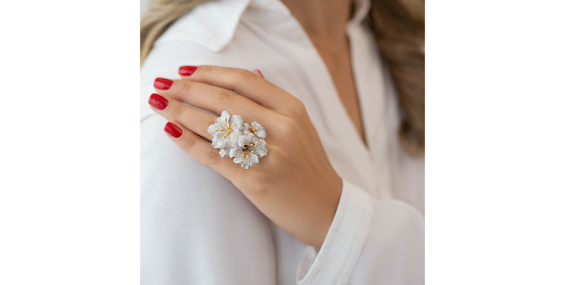 Diamond ring and Garnet Hyacinta