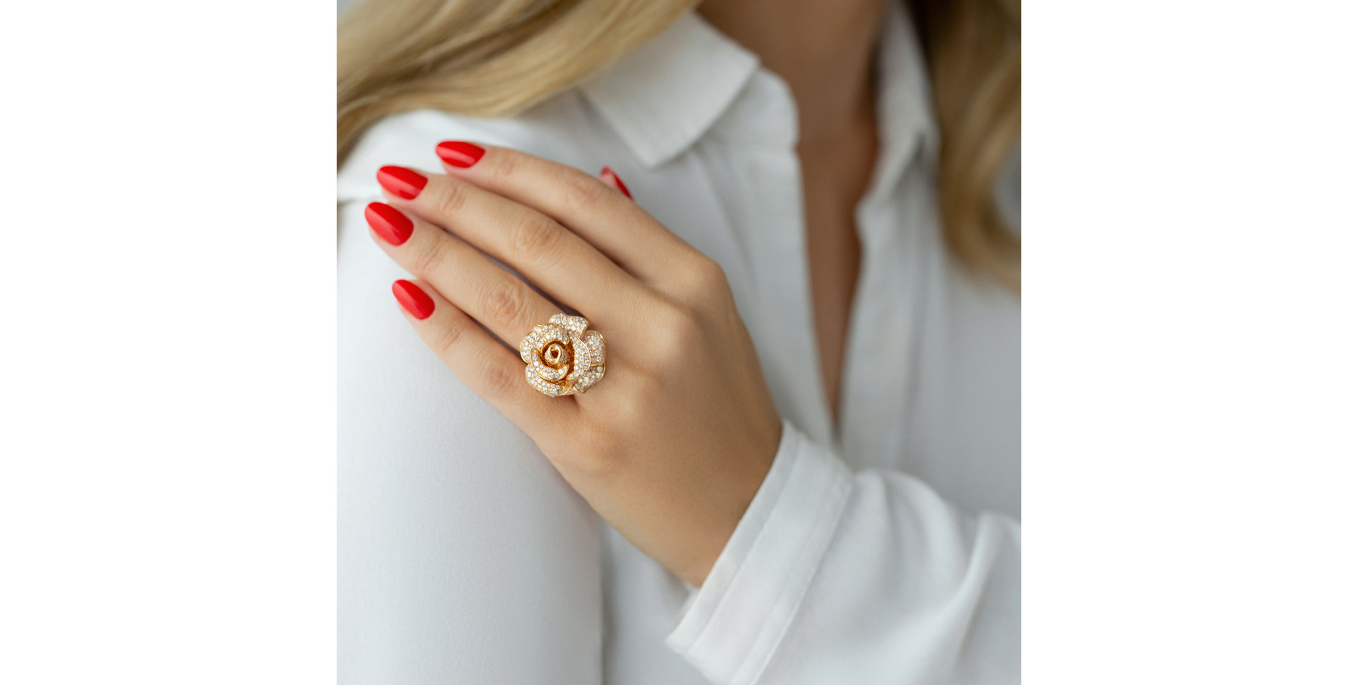 Diamond ring Antique Rose