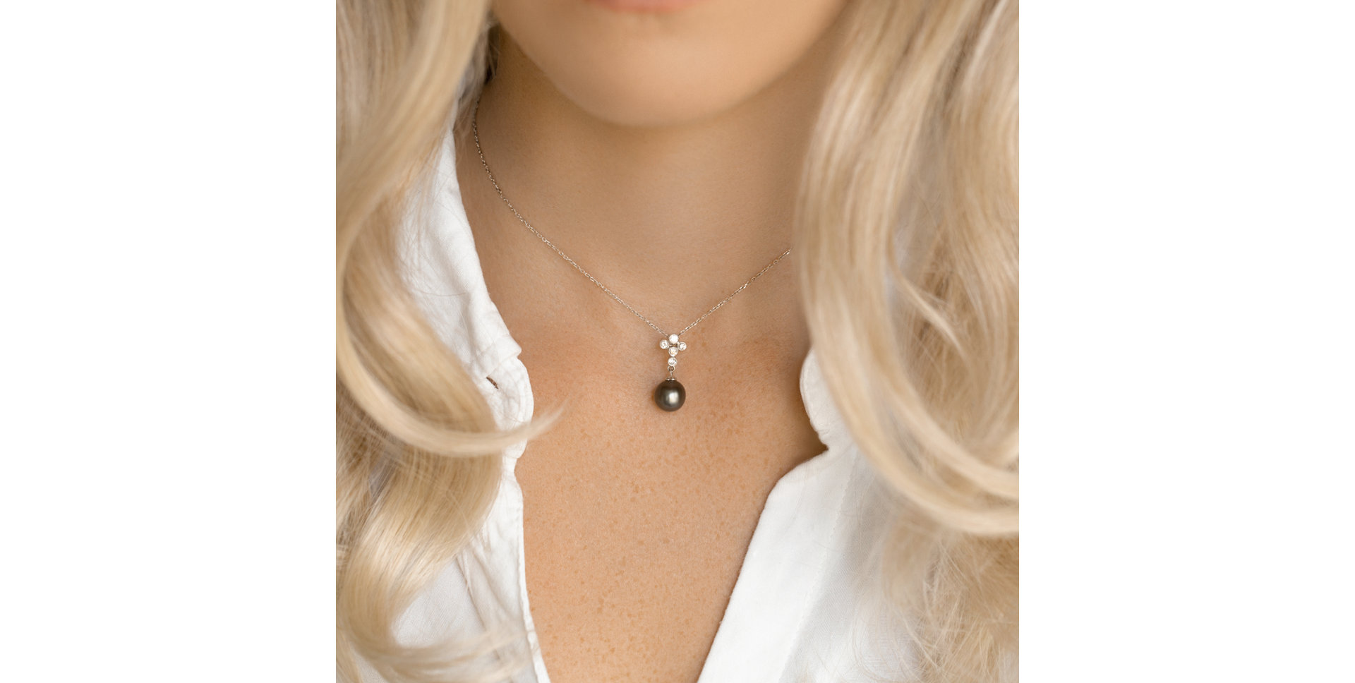 Diamond pendant with Pearl Pearl Obsession