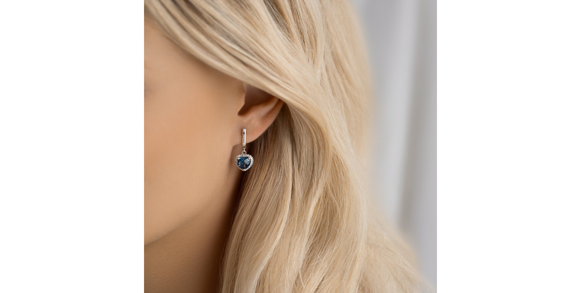 Diamond earrings with Topaz Sweet Infatuation