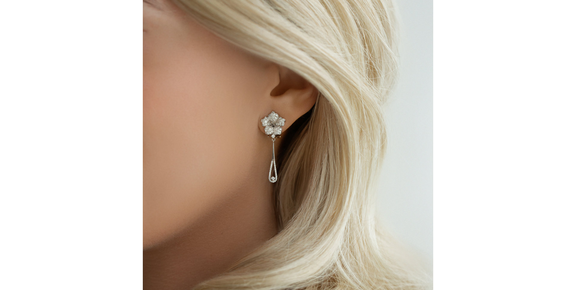 Earrings with brown and white diamonds Miss Flora