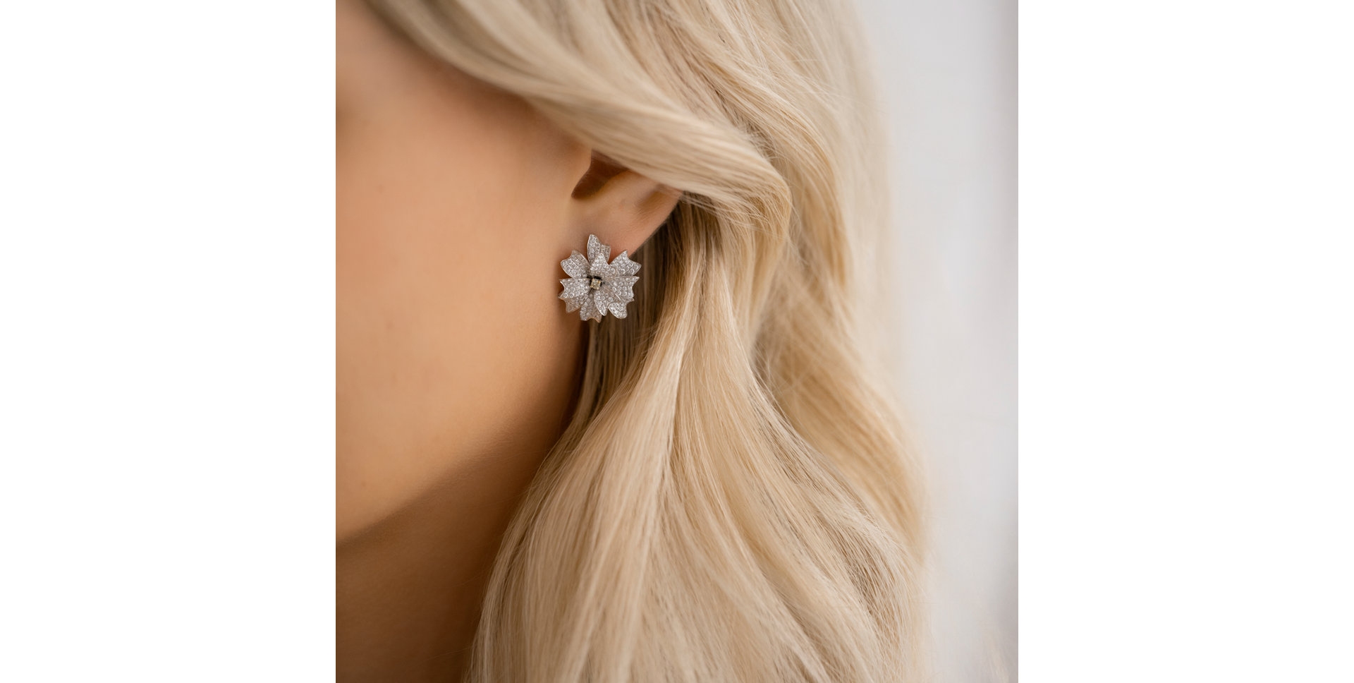 Earrings with brown diamonds Celestial Rose