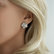 Earrings with brown and white diamonds Delicate Luck4