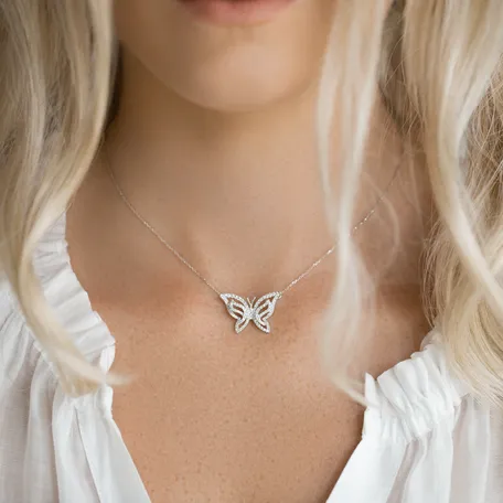 Diamond necklace Wings of the Sping