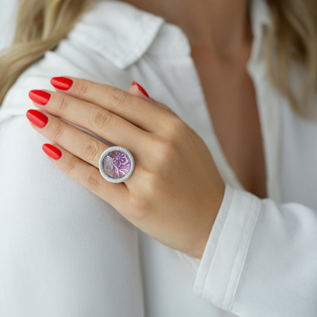 Diamond rings with Amethyst Beloved