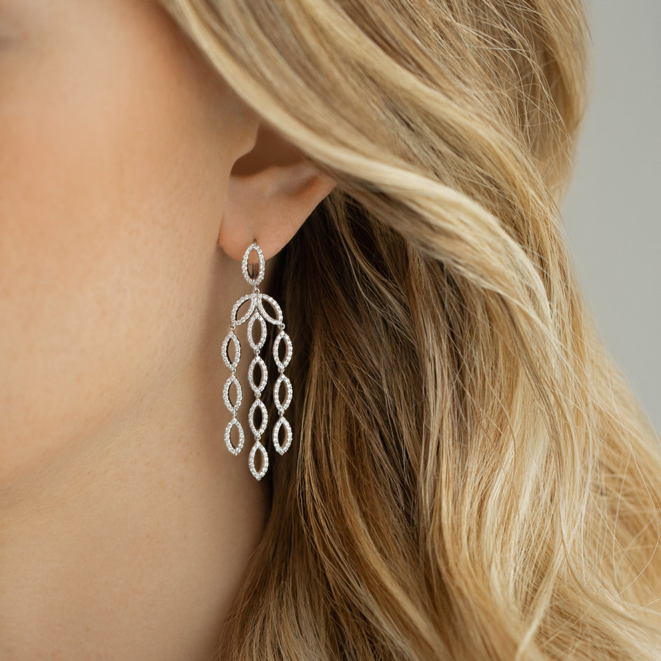 Diamond earrings Moon Labyrinth