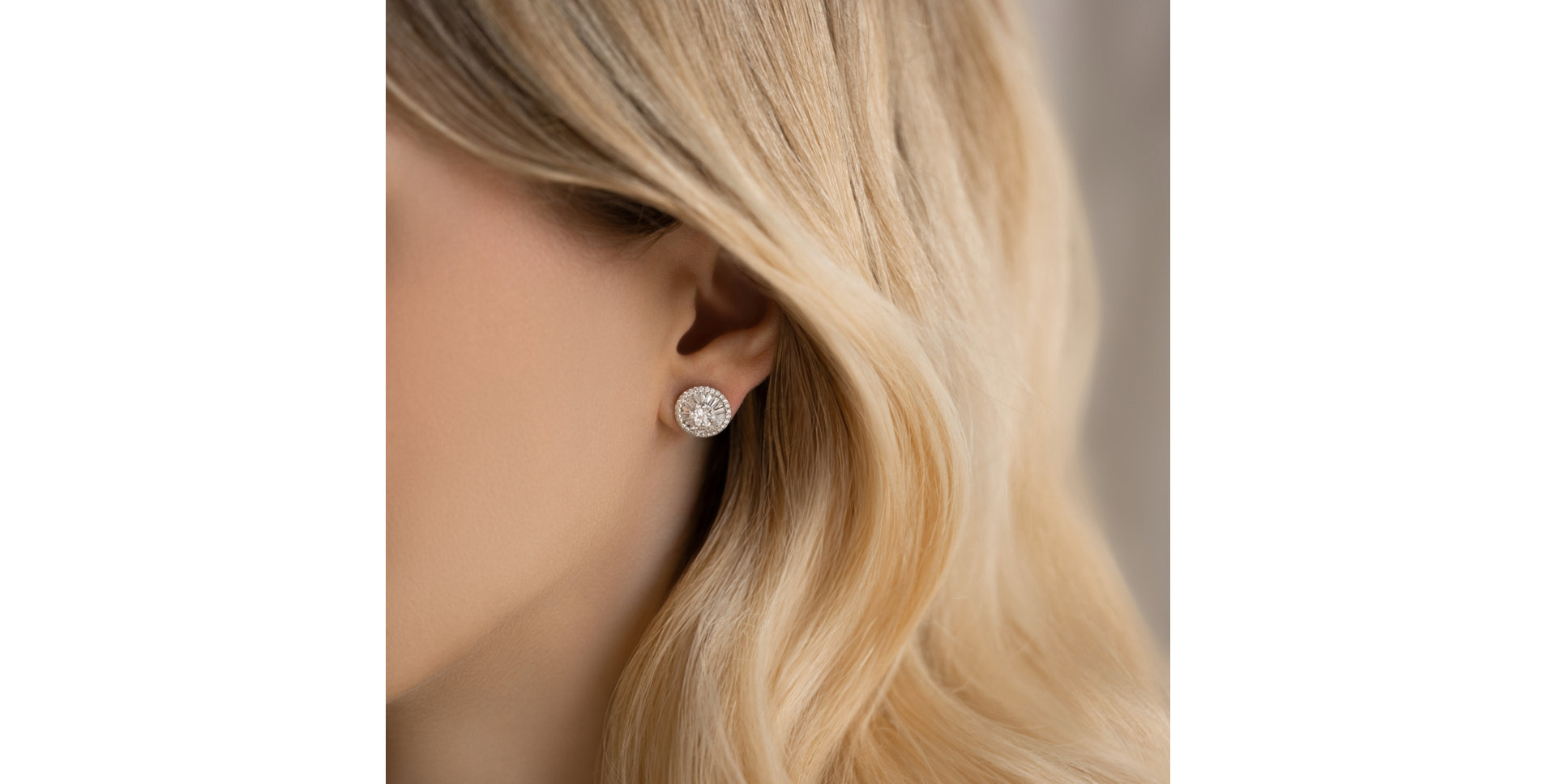 Diamond earrings Diamond moon