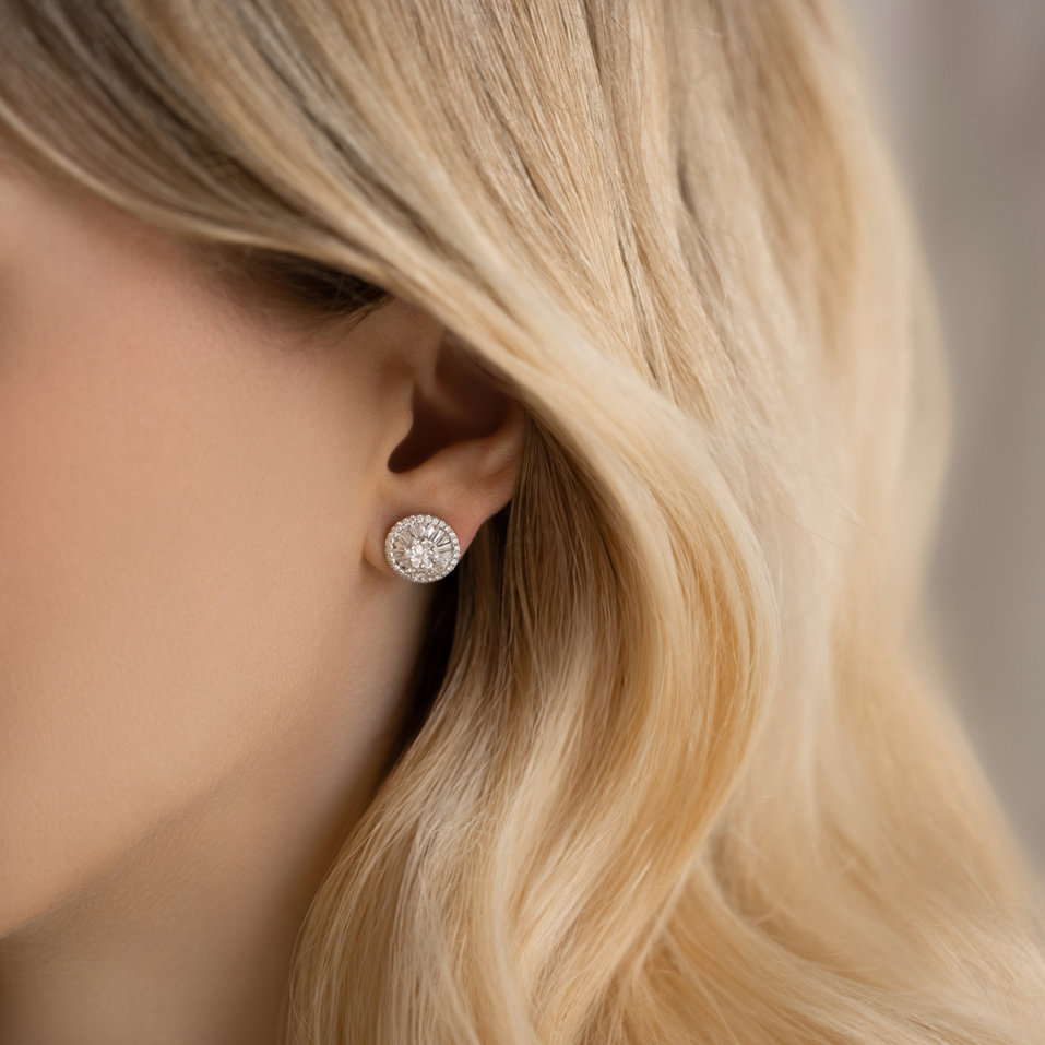 Diamond earrings Diamond moon