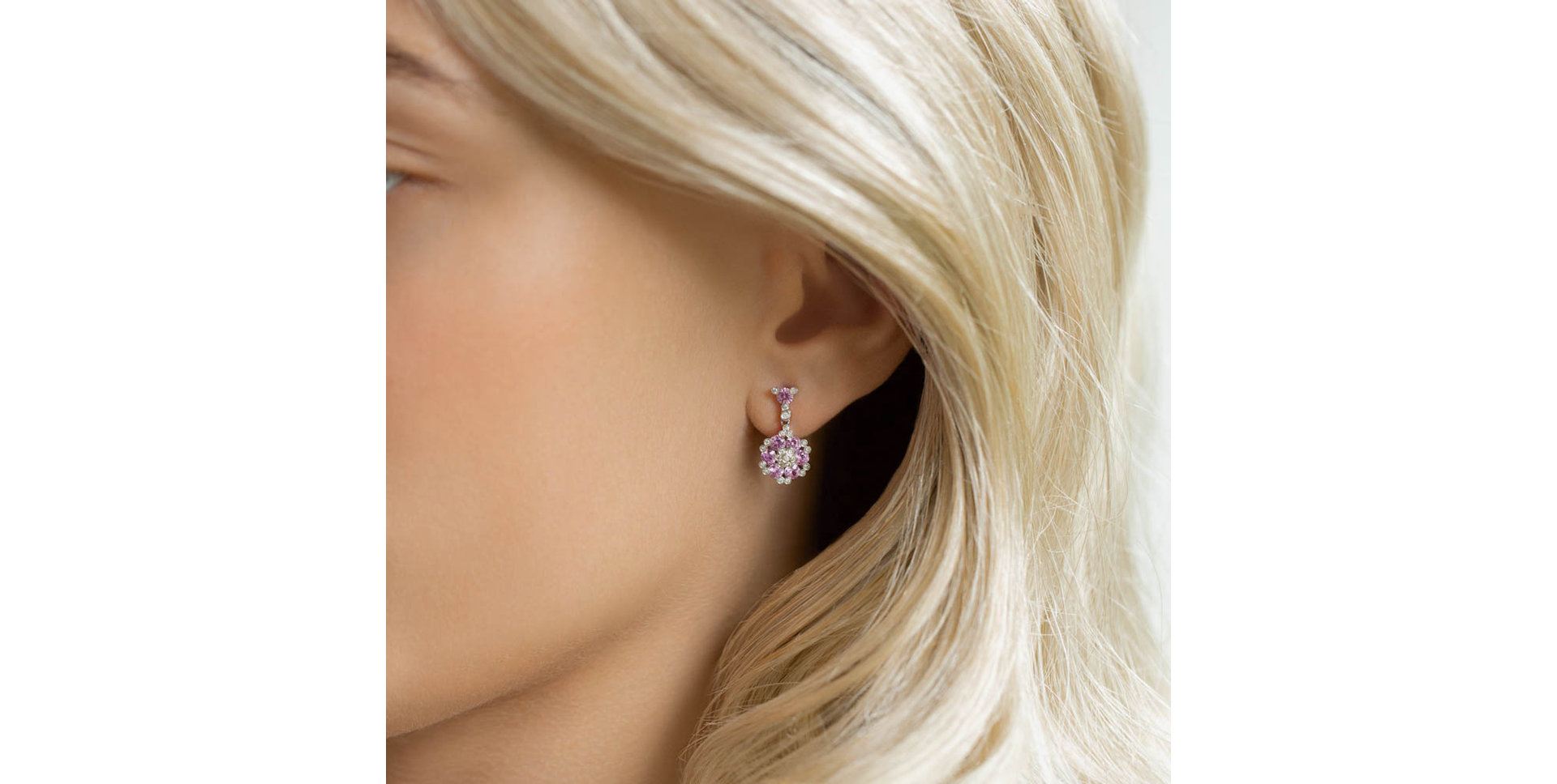 Diamond earrings and Sapphire Jocelyn