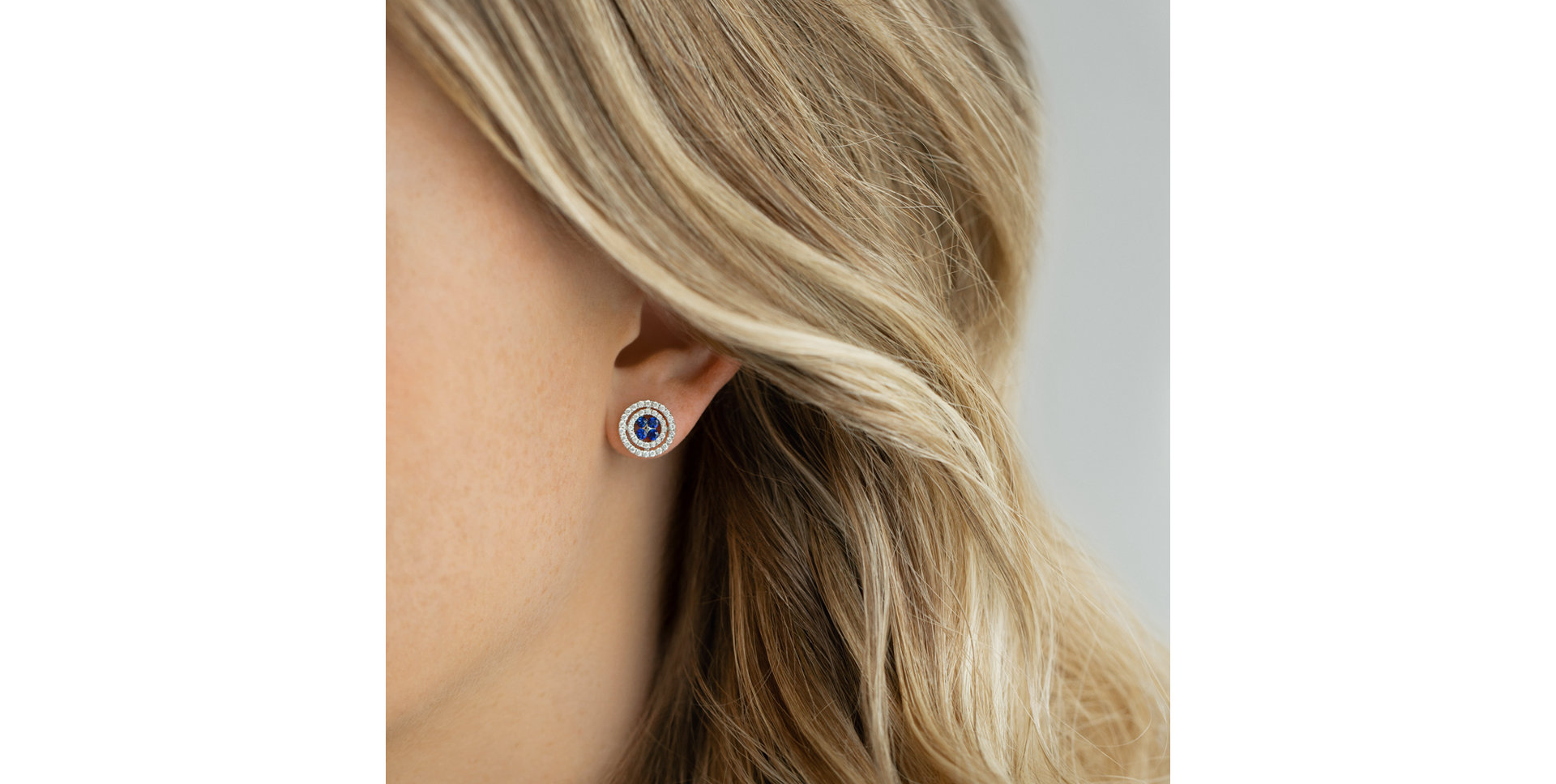 Diamond earrings and Sapphire Susanna