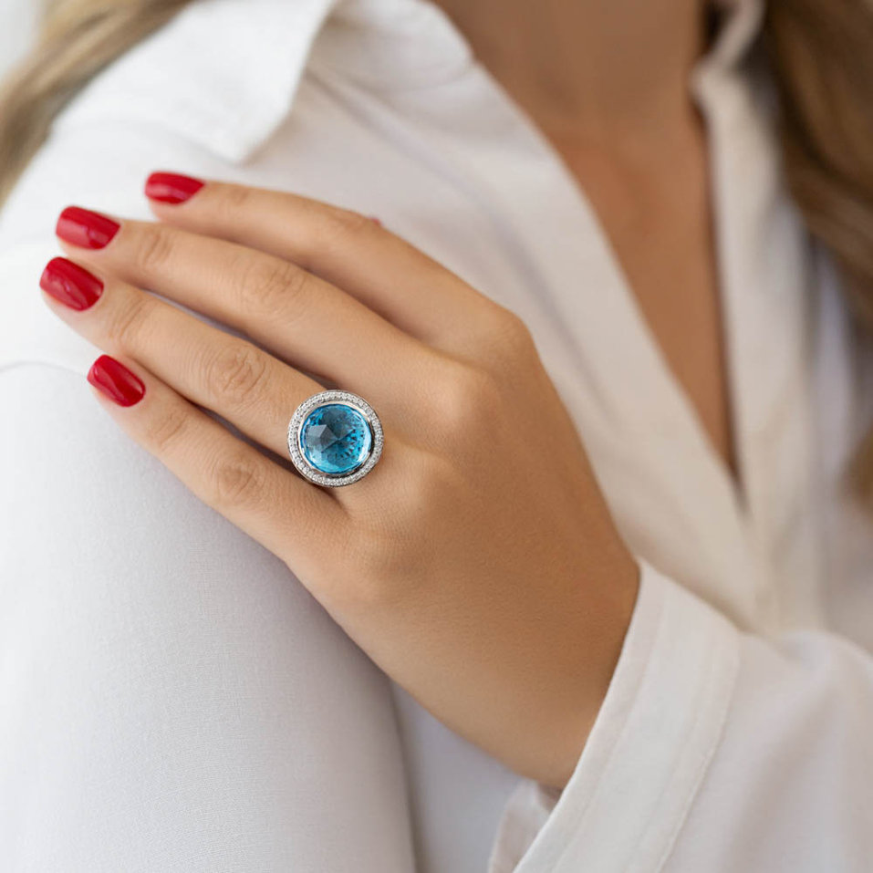 Diamond rings with Amethyst Astral Eminence