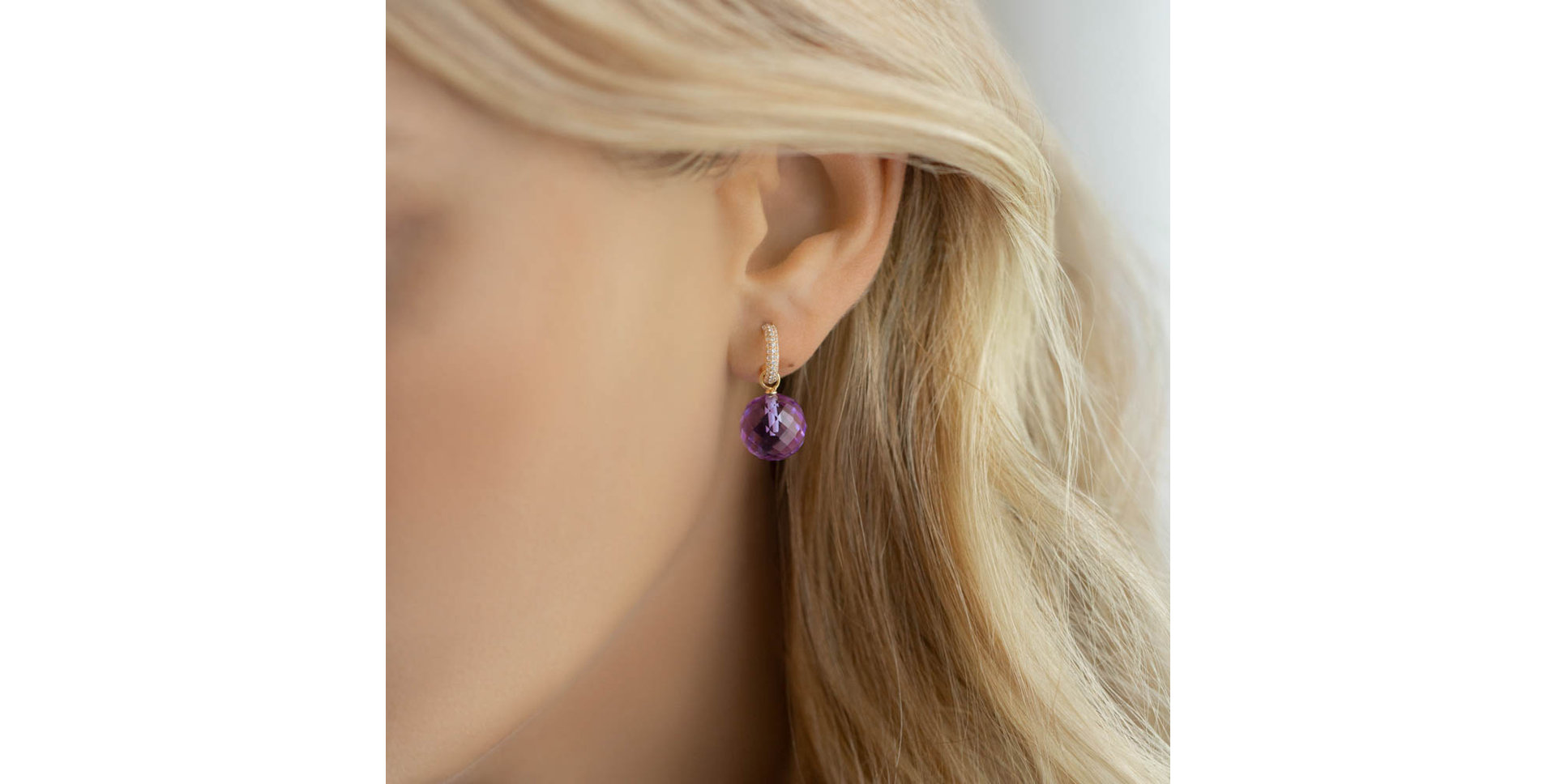 Diamond earrings with Amethyst Smart Move