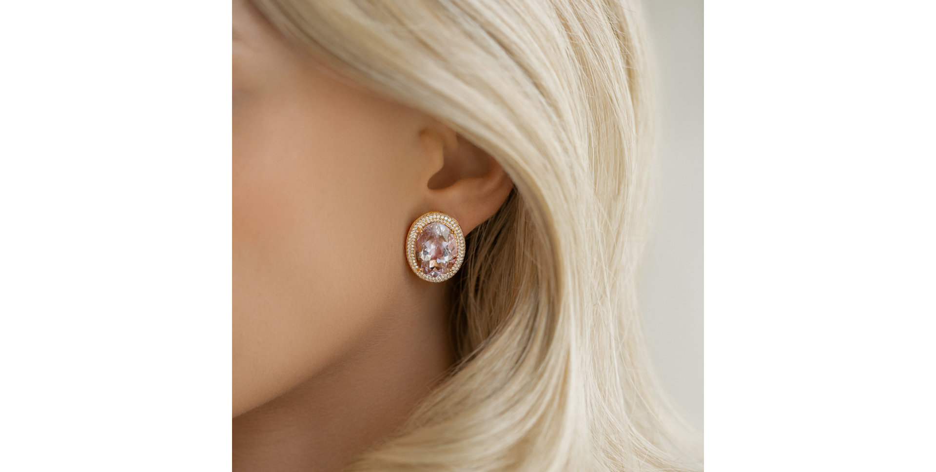 Diamond earrings with Amethyst Fantasy Majesty