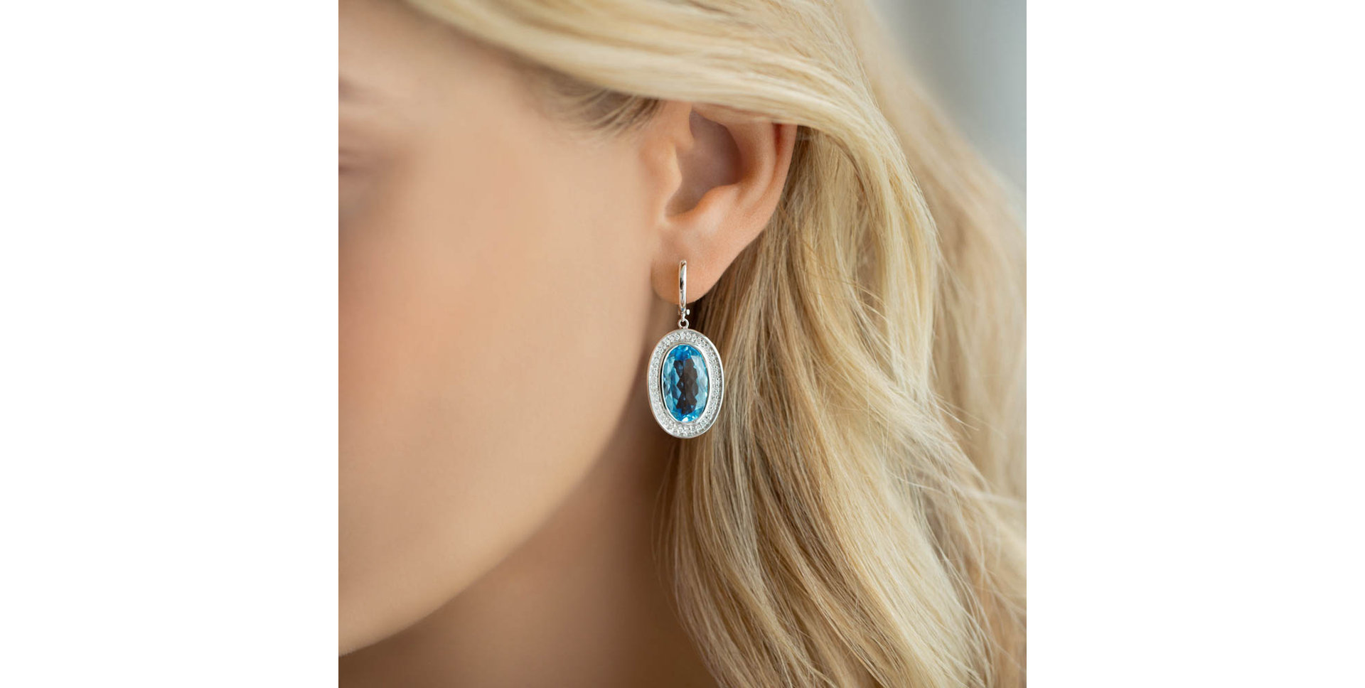 Diamond earrings with Quartz Melissa