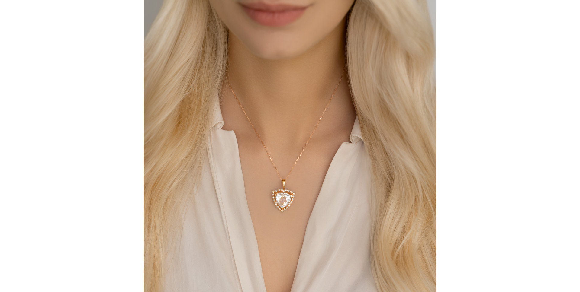 Diamond pendant with Quartz Deralf