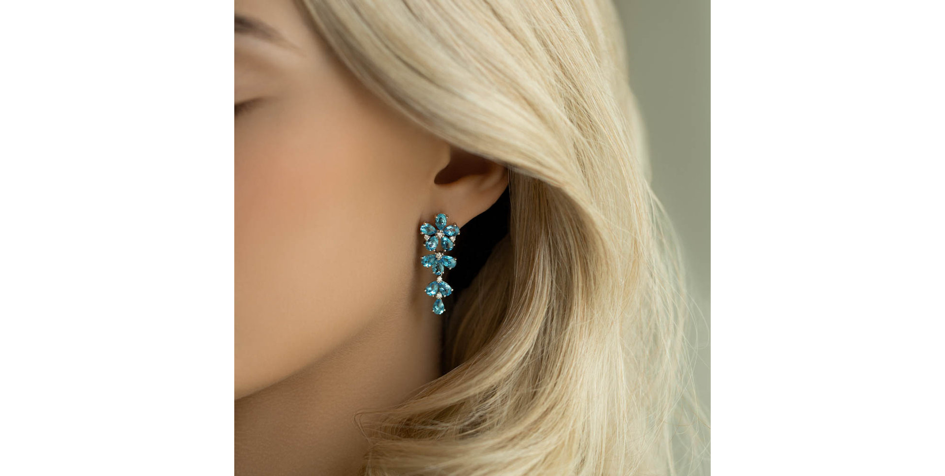 Diamond earrings and Topaz Witching Scarlett
