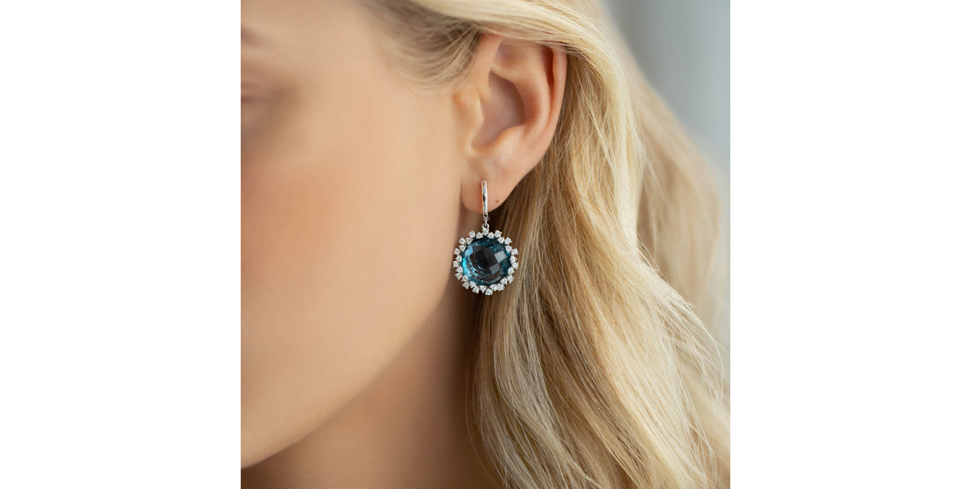 Diamond earrings with Amethyst Sally