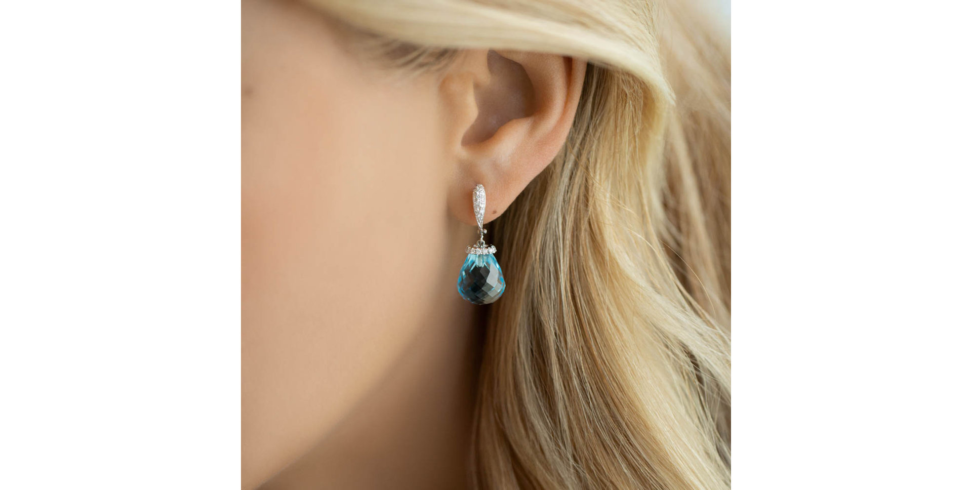 Diamond earrings with Quartz Traugott