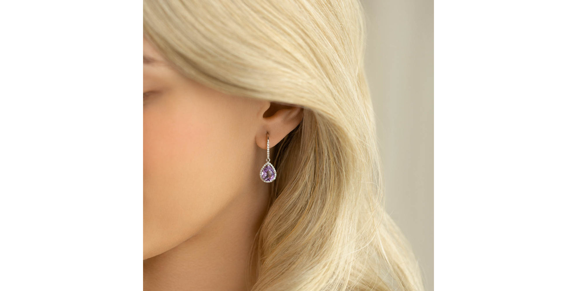 Diamond earrings with Amethyst Thorns of Despair