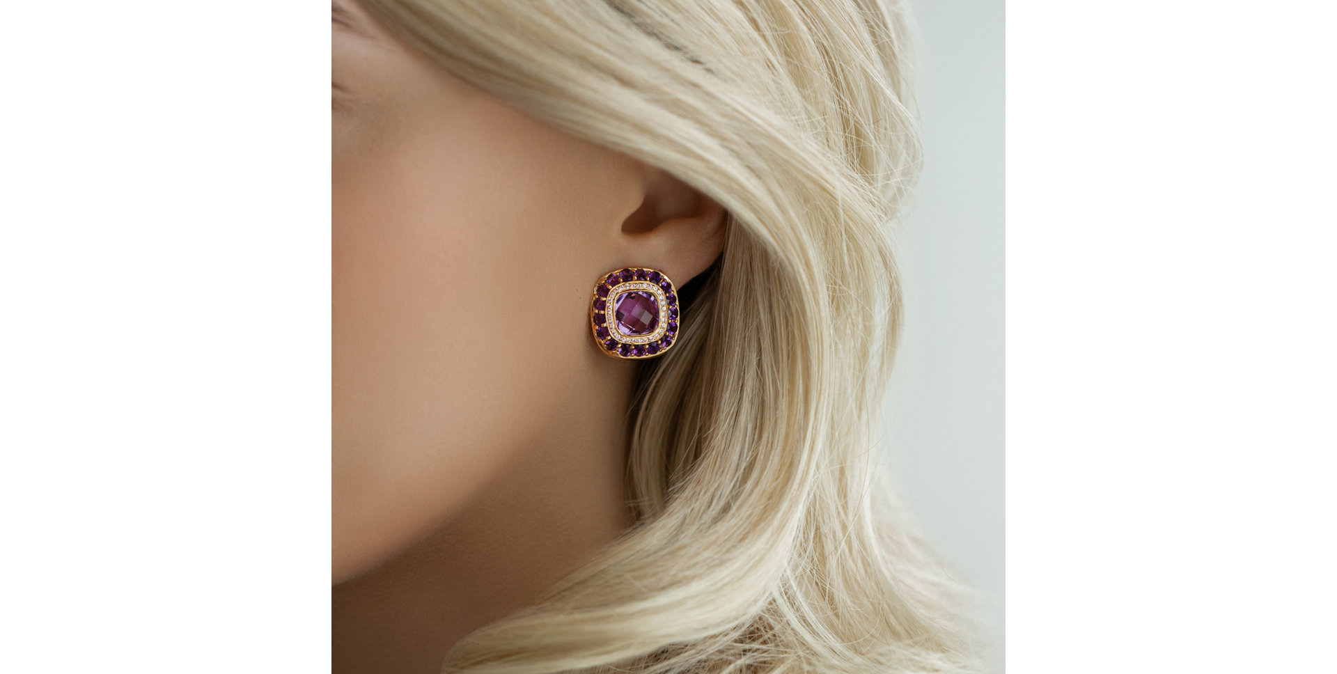 Earrings with Amethyst Signature Romance