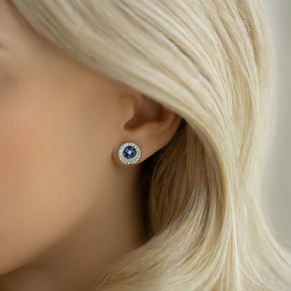 Diamond earrings and Sapphire Tatjana