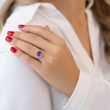 Diamond rings with Amethyst Feé