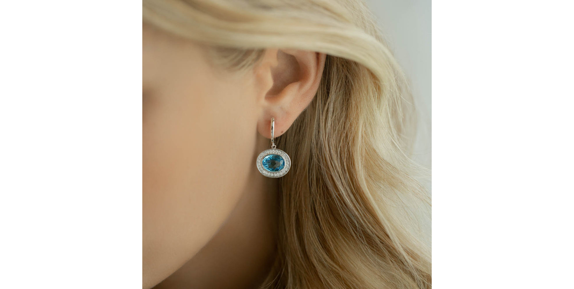 Diamond earrings with Amethyst Ariella