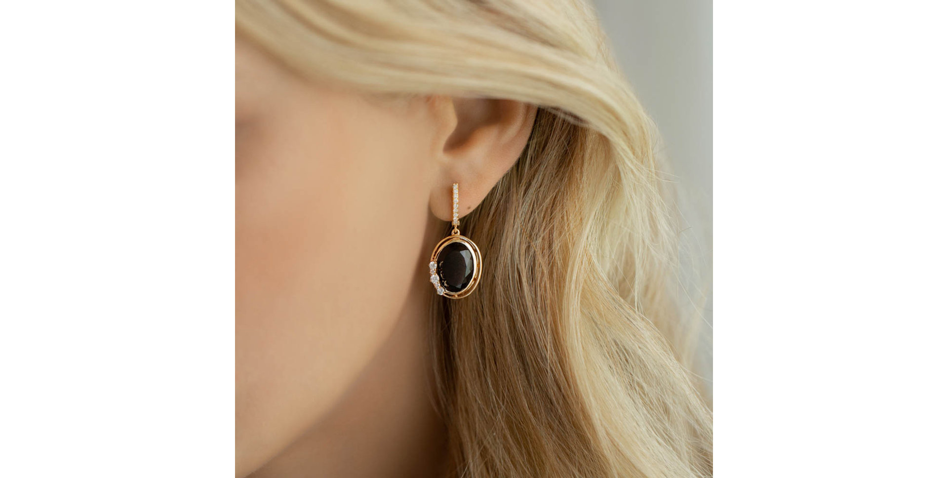 Diamond earrings with Quartz Larissa