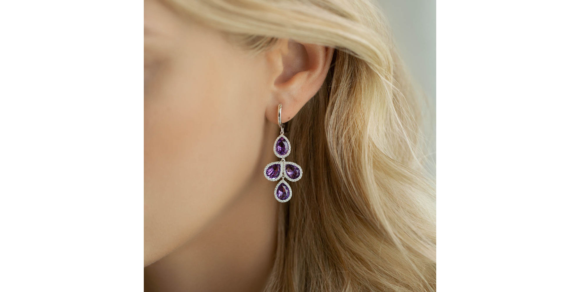 Diamond earrings and Topaz Mystic Rhapsody