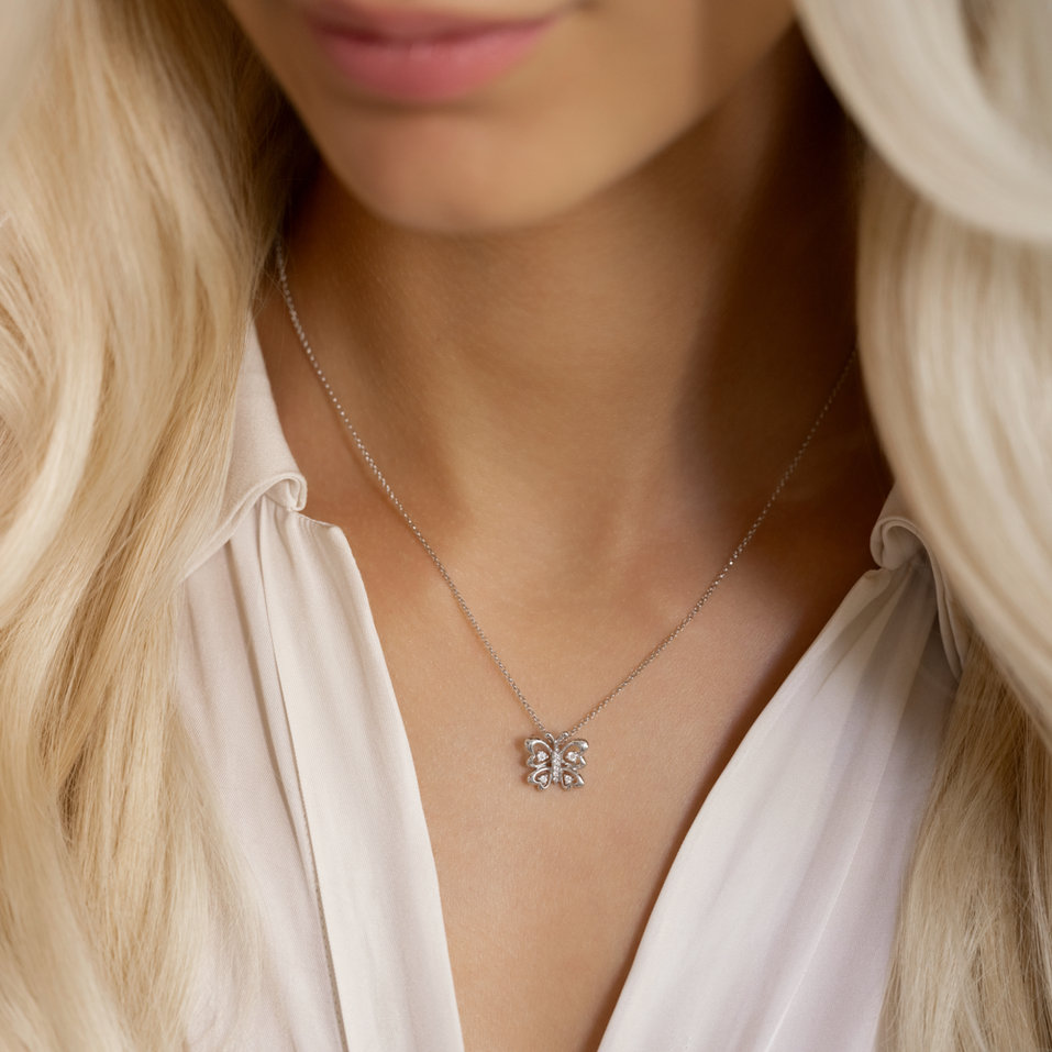 Diamond pendant Wings of Elegance