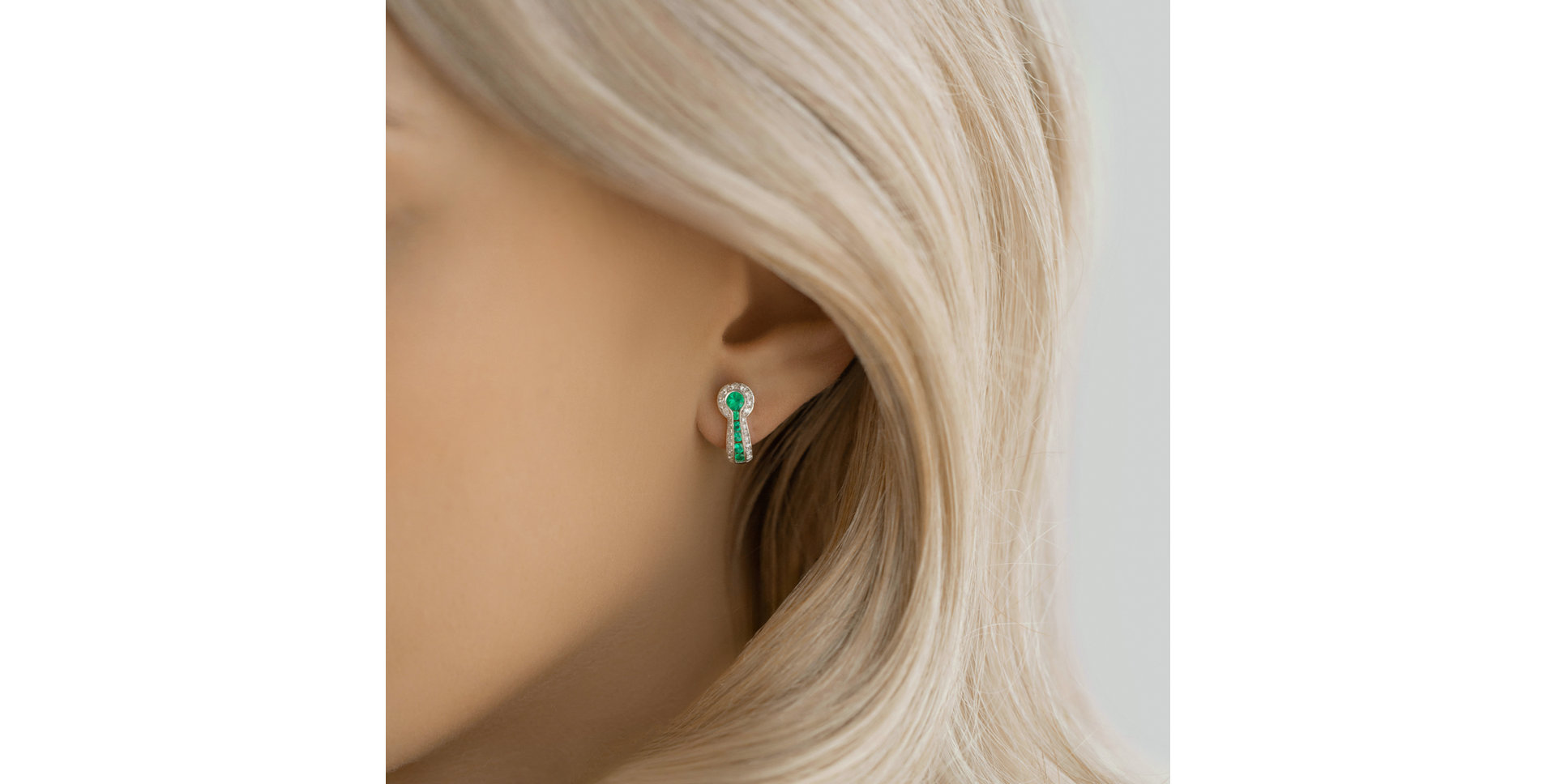 Diamond earrings with Ruby Kayden