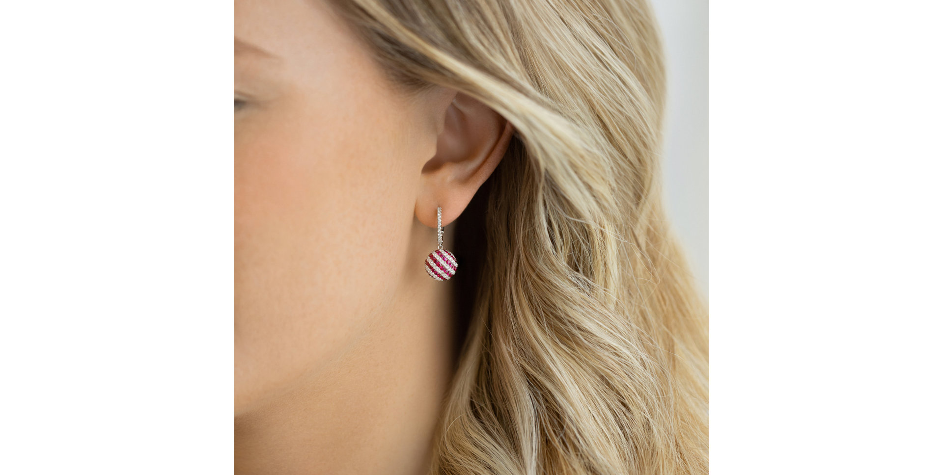 Diamond earrings and Ruby Jonah